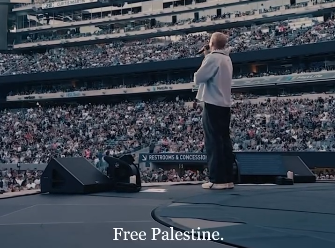 ‘Free Palestine’ – een verboden leus tijdens popconcerten in Amerikaanse stadions